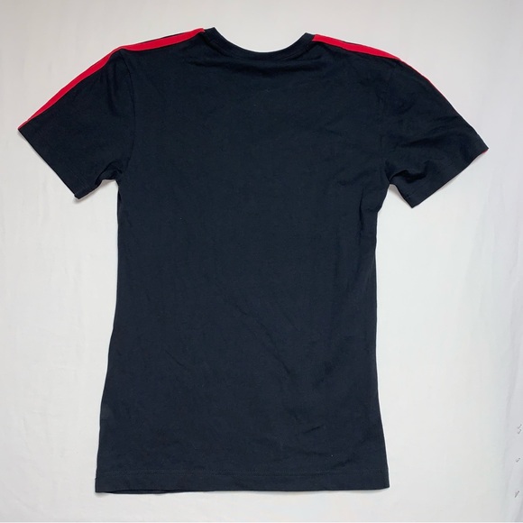 Adidas Manchester United Black Red Stripe T-Shirt Boy’s L Soccer Fútbol England - Picture 8 of 12